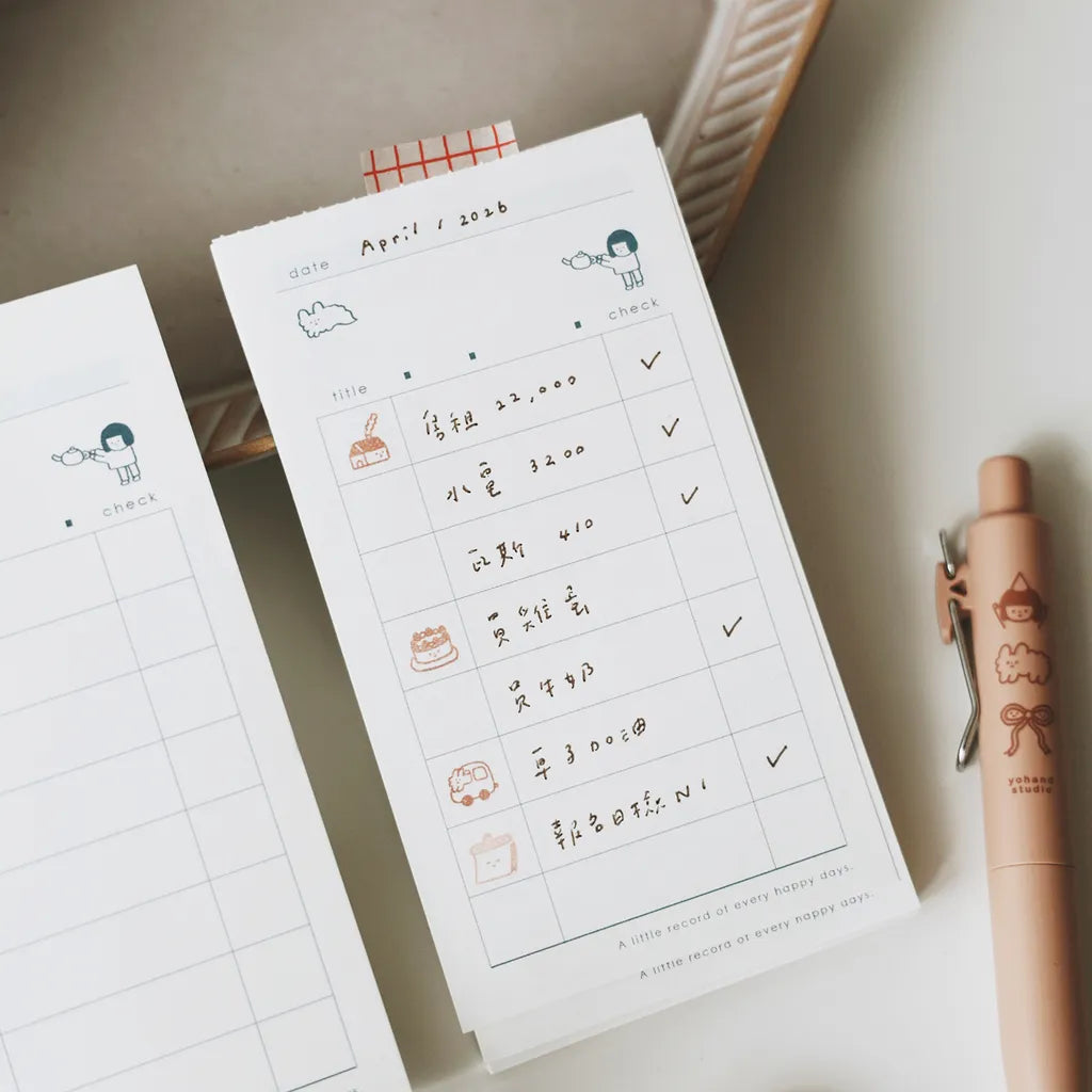 Yohand Studio Tear-Off Memo Pad – To-Do List