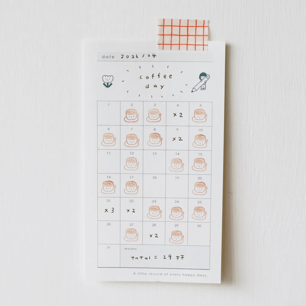 Yohand Studio Tear-Off Memo Pad – Habit Tracker