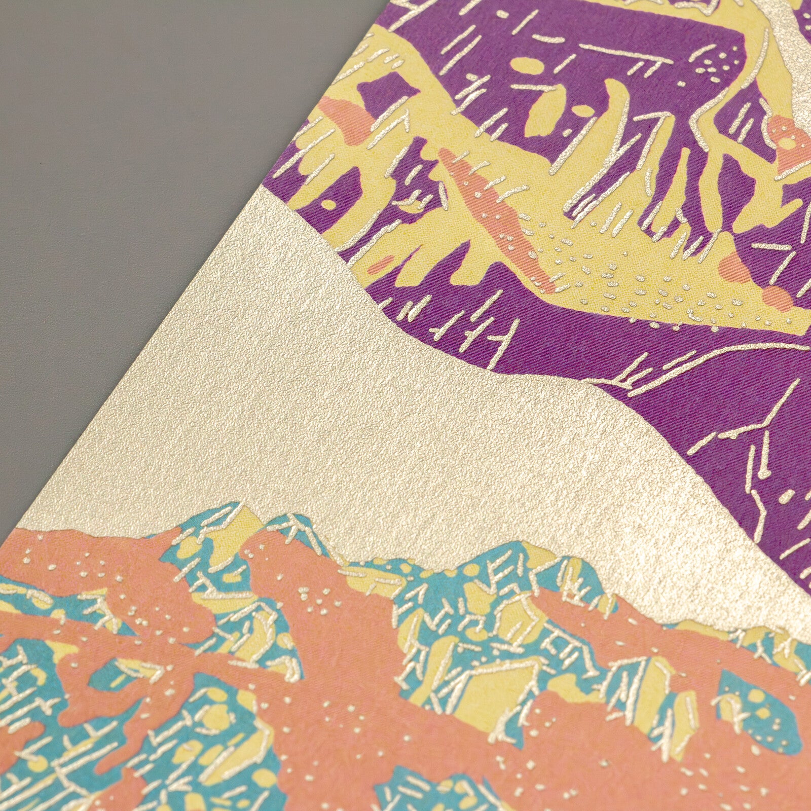 ROKKAKU Yamasanka Foil-Stamped Postcard - Platinum Morning