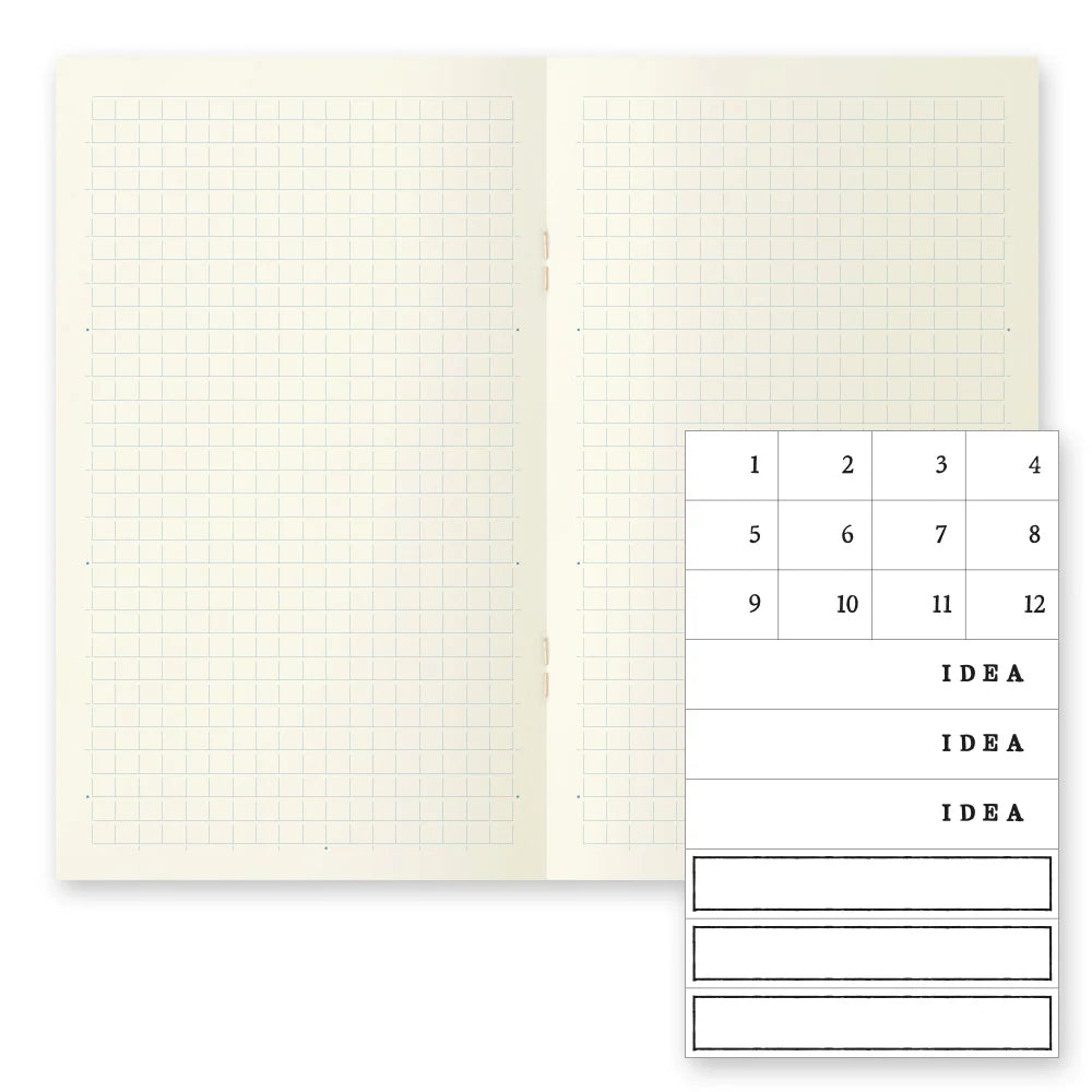MIDORI MD Notebook Light 3-Pack (B6 Slim Grid Pages)