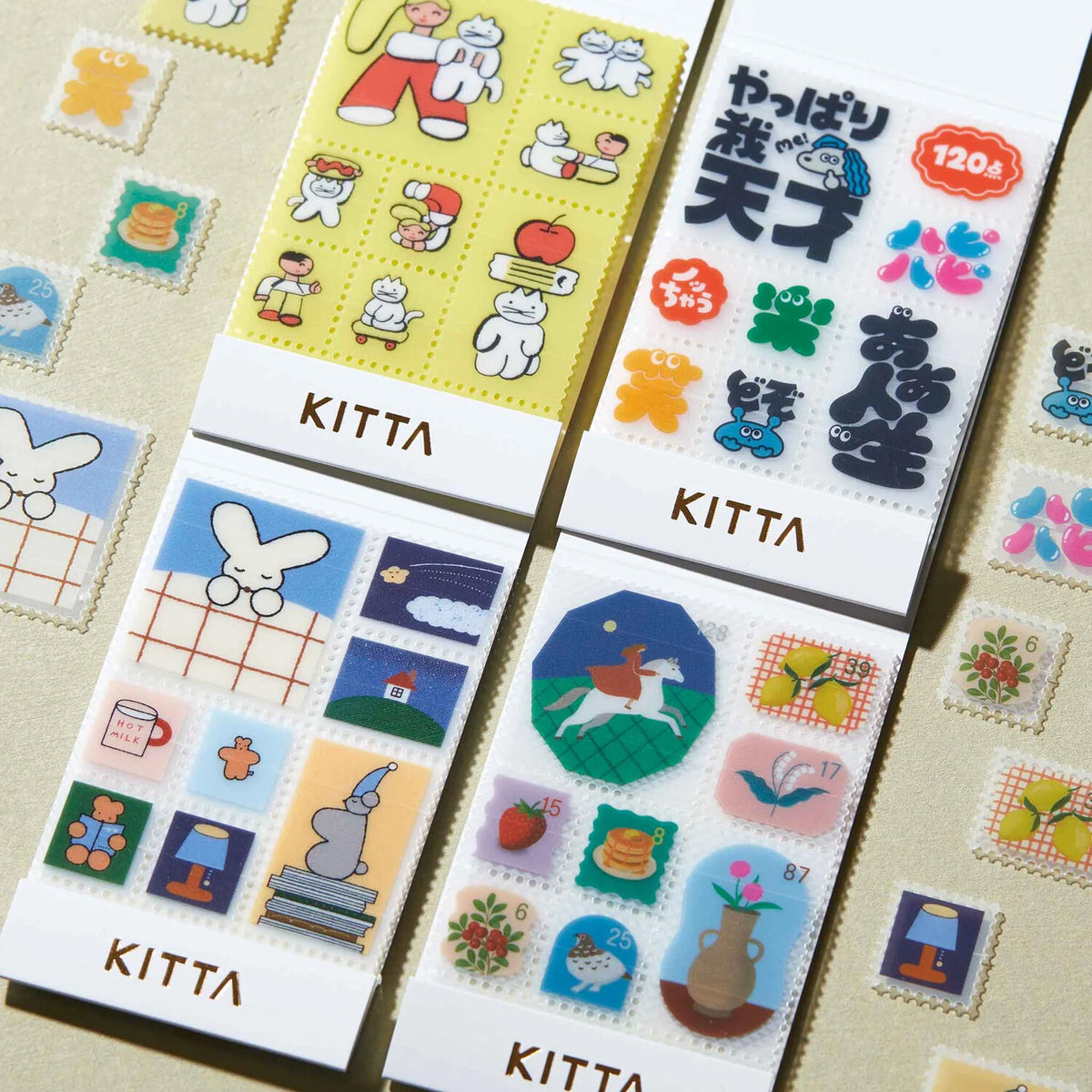 King Jim KITTA Clear Perforated PET Postage Stamp Stickers – Bedtime