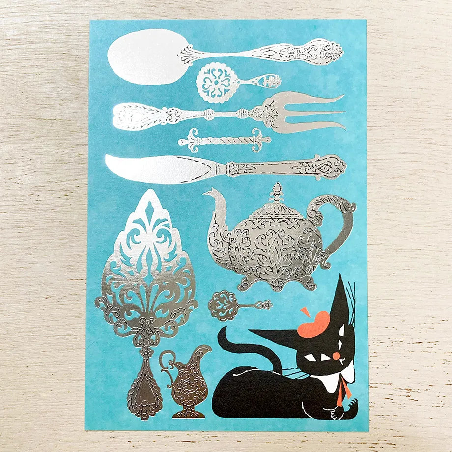 Cozyca x Kuroneko Isho Foil-Stamped Postcards (5 Designs)