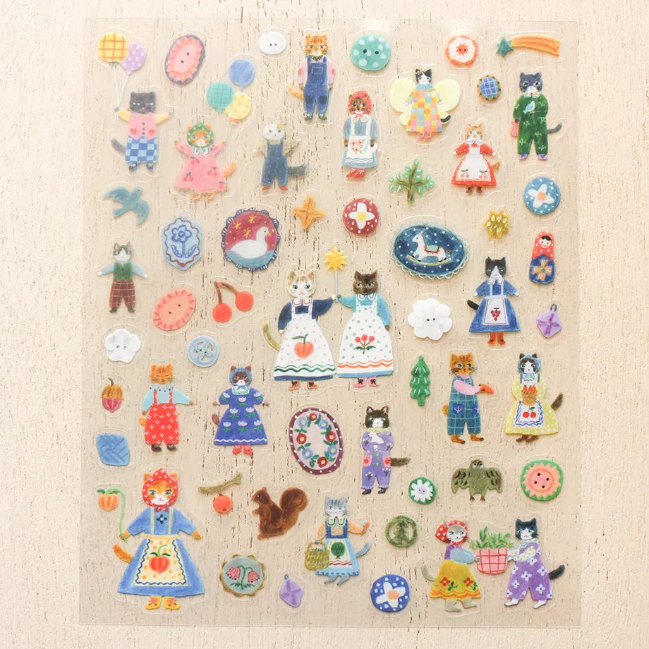Cozyca x Aiko Fukawa Sticker Sheet – Cats and Buttons
