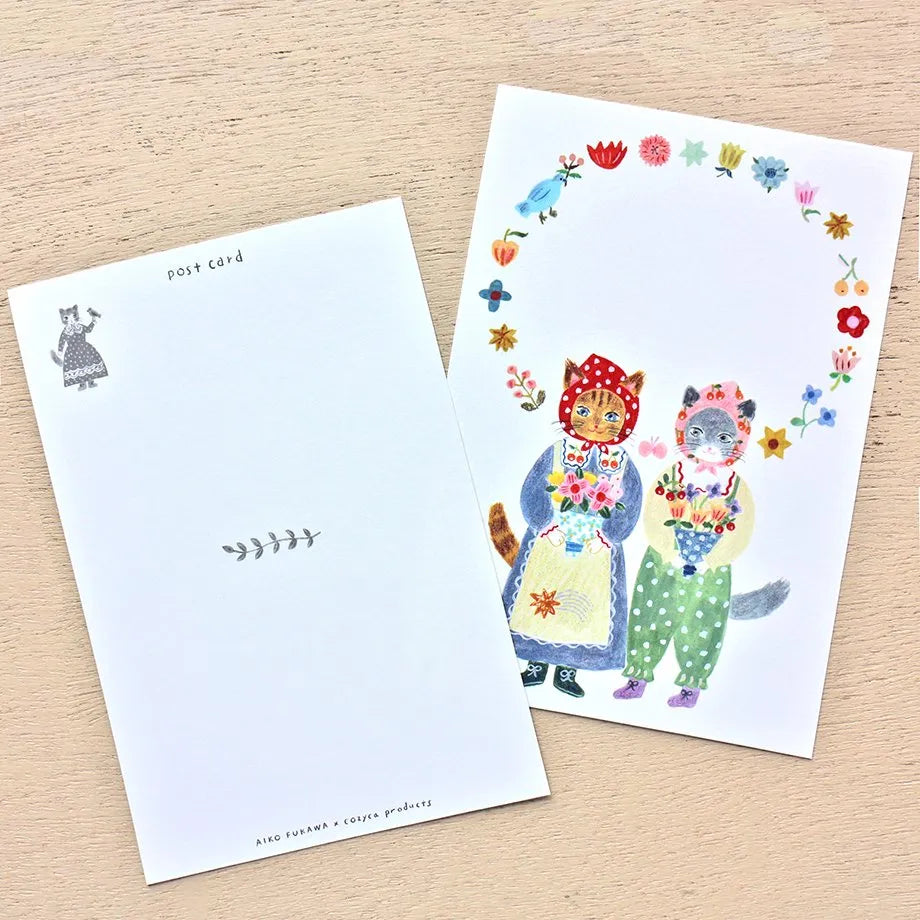 Cozyca x Aiko Fukawa Postcard Pad (10 pcs) - Little Fluffy Friends
