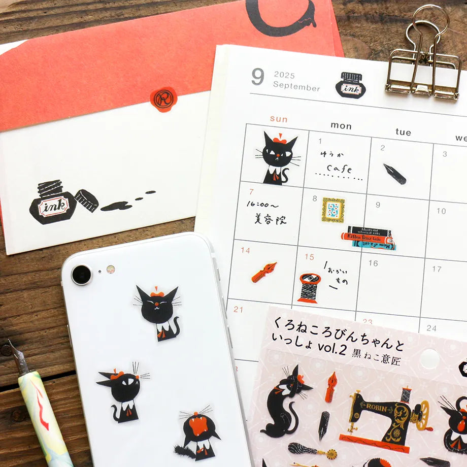 Cozyca x Kuroneko Isho Sticker Sheet - Robin-chan Together Vol. 2