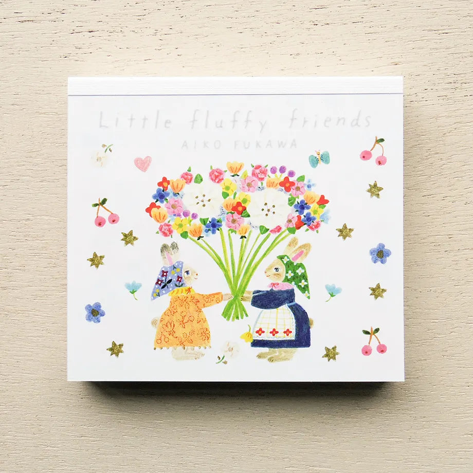 Cozyca x Aiko Fukawa Block Memo - Little Fluffy Friends