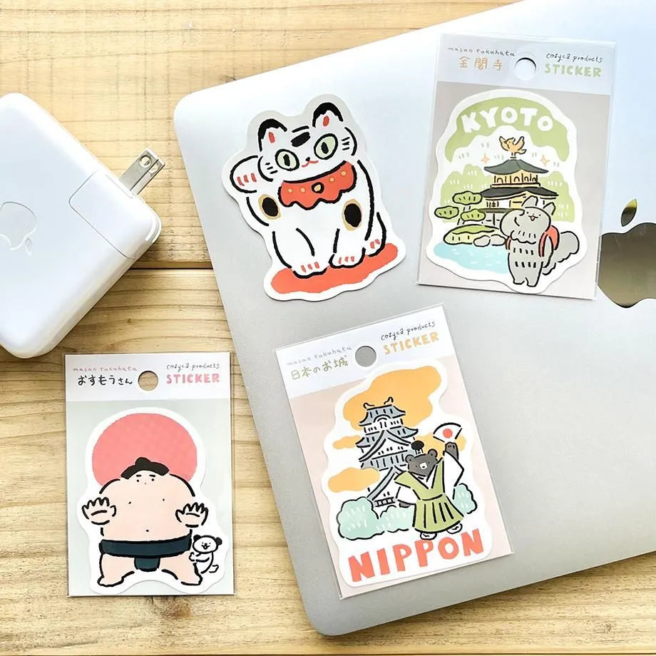 Cozyca x Masao Takahata Waterproof Sticker - Sumo Wrestlers