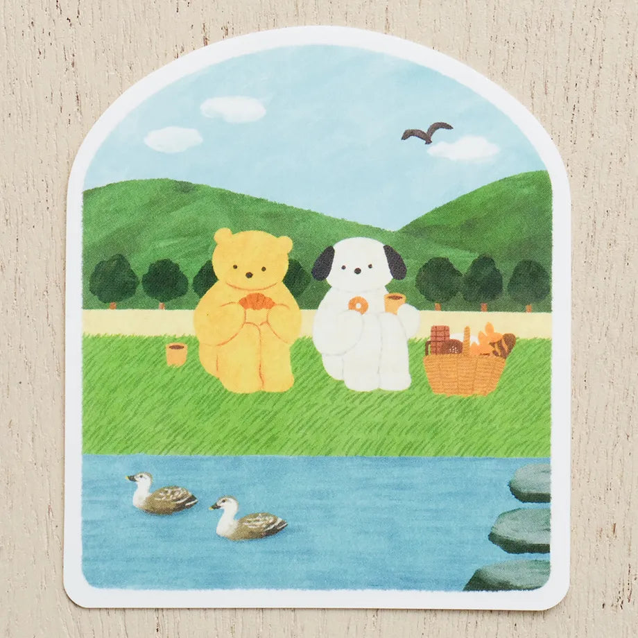 Cozyca x Mariko Fukuoka Waterproof Sticker - Kamo River