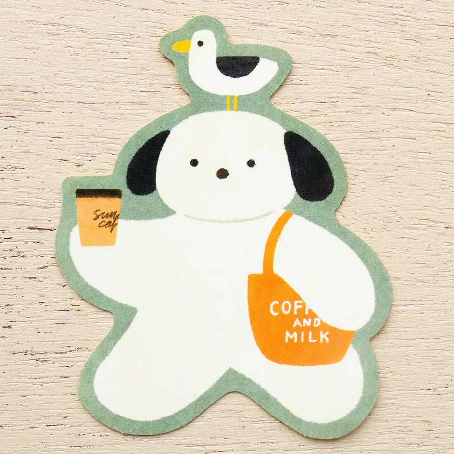 Cozyca x Mariko Fukuoka Waterproof Sticker - MAME TO GO