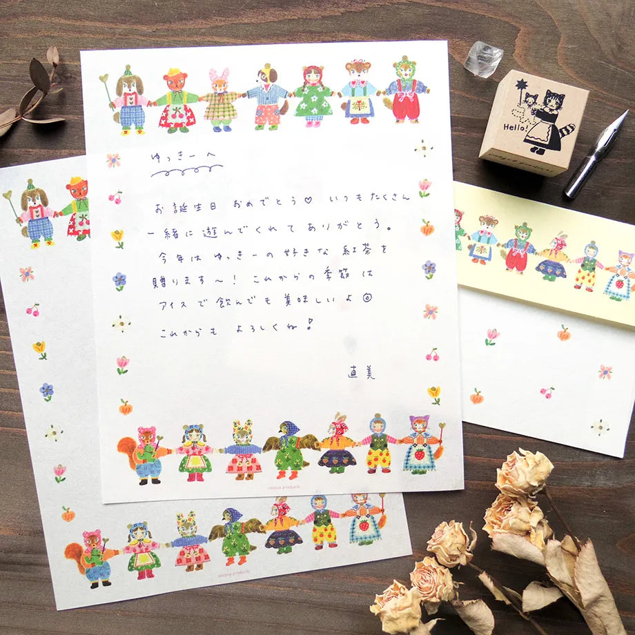Cozyca x Aiko Fukawa Letter Set - Holding Paws