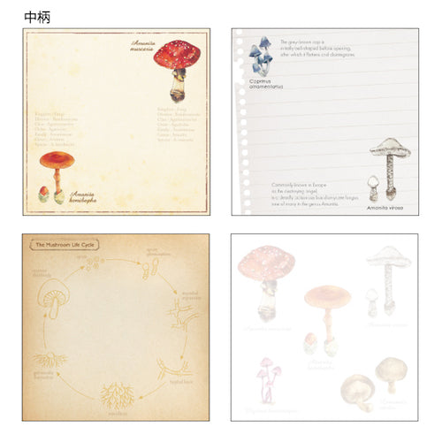 Green Flash Study Holic Square Memo Pad - Mycology