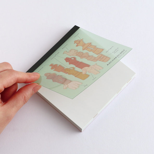Green Flash Study Holic Square Memo Pad - Archaeology / Kofun Period