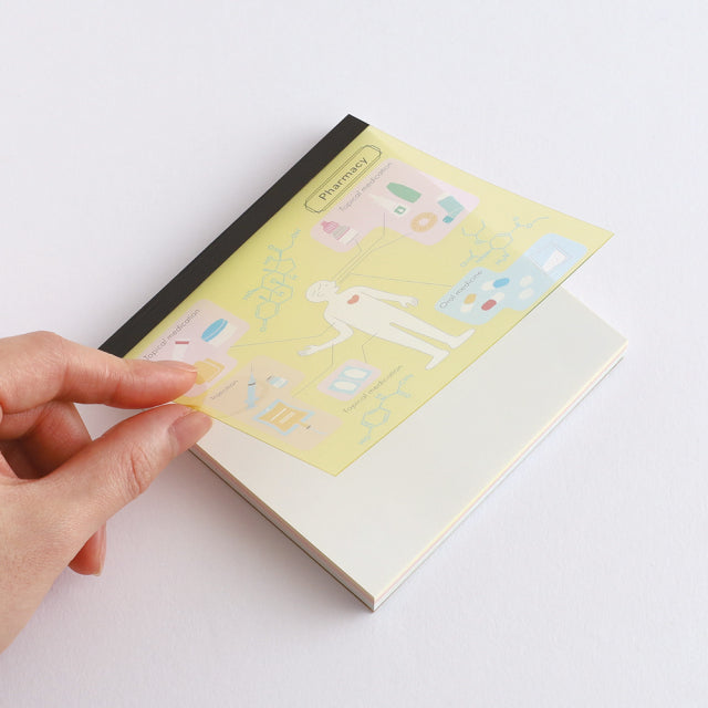 Green Flash Study Holic Square Memo Pad - Pharmacy