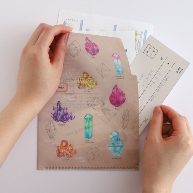 Green Flash Study Holic A5 Double Pocket Clear File - Mineralogy