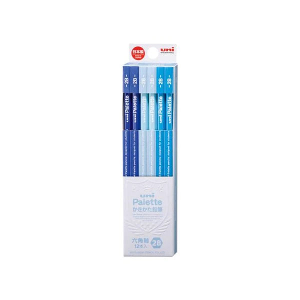 uni Palette Hexagonal 2B Pencils (12 Pcs, 3 Options)