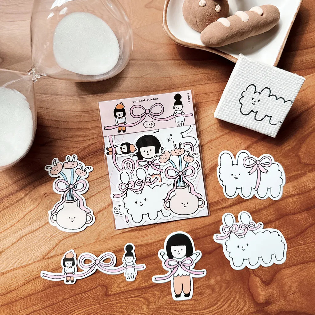 Yohand Studio Medium Wataerproof Sticker Set (5 Pcs) – Ribbon (5)