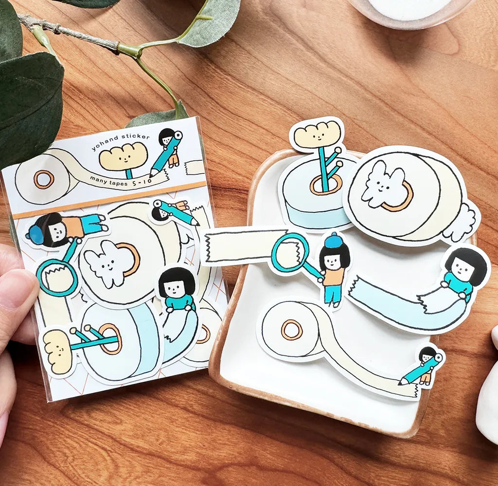 Yohand Studio Medium Wataerproof Sticker Set (5 Pcs) – Many Tapes (10)