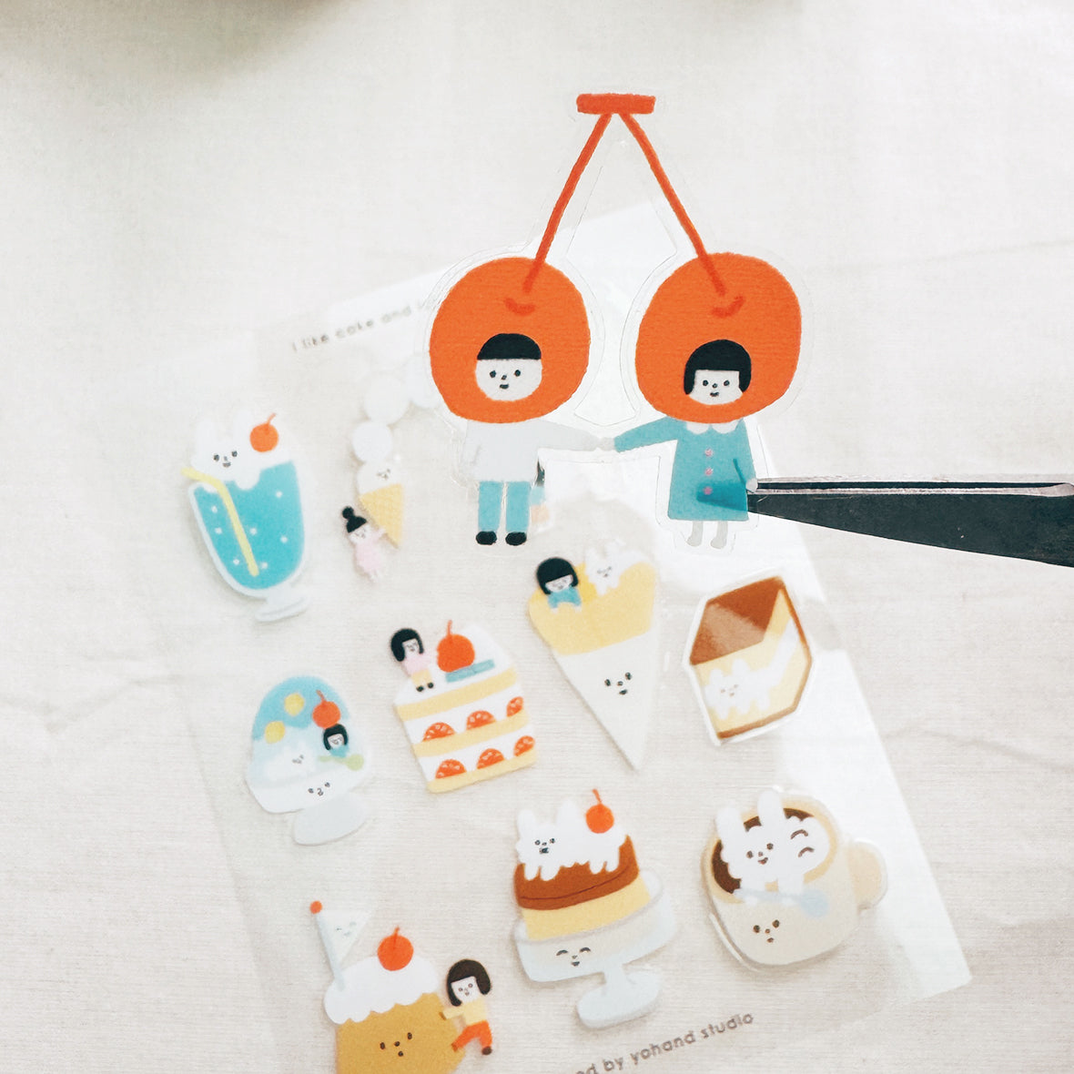 Yohand Studio Die-Cut Transparent Stickers - Tea Time