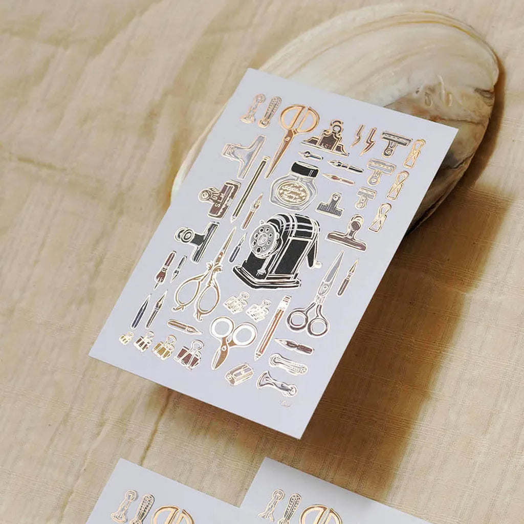 Loi Design Gold Foil Postcard – Retro Stationery
