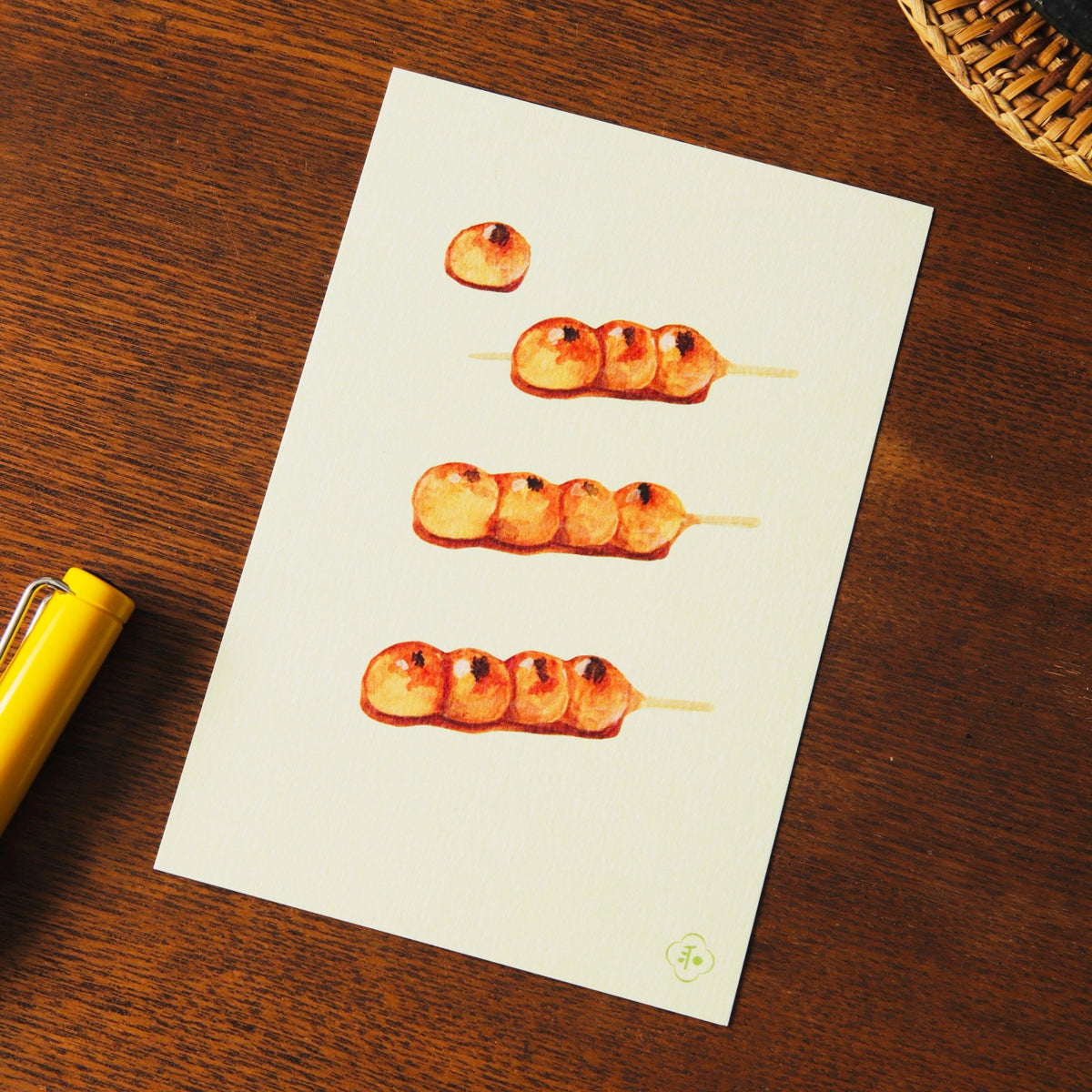 RYU-RYU Postcard – Mitarashi Dango