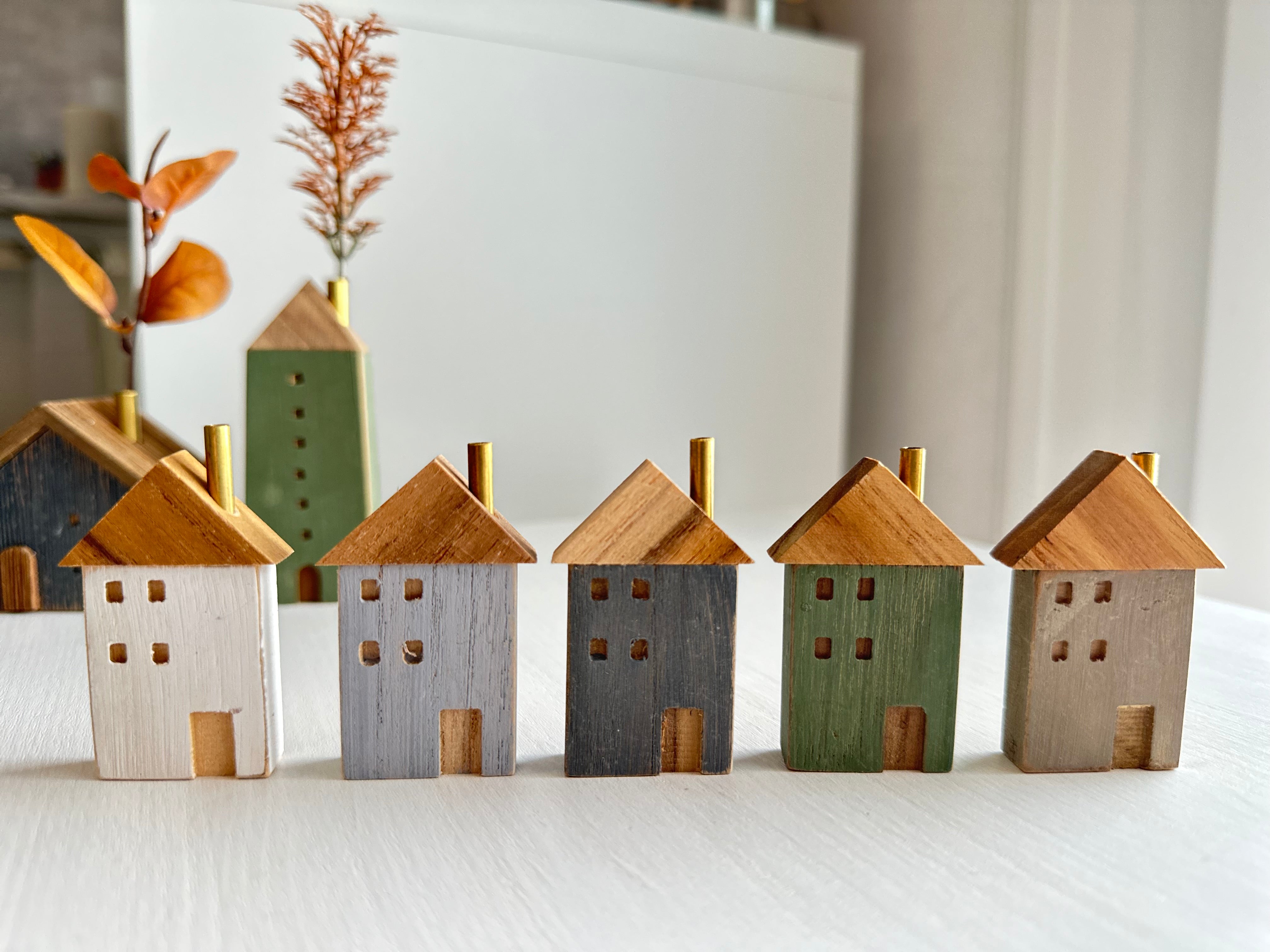 Wooden House Magnet (5 Colors)