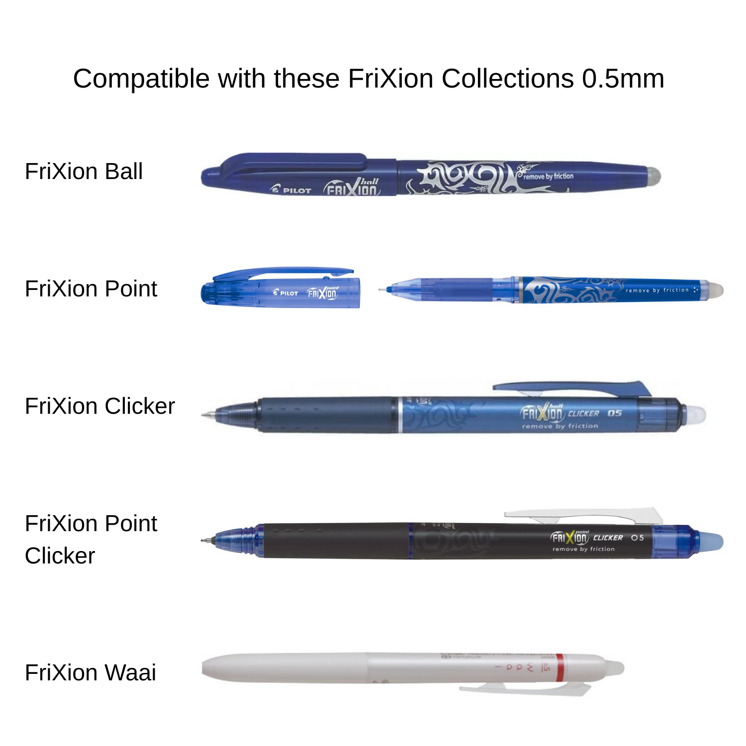 PILOT FriXion 0.5 mm Gel Pen Refills