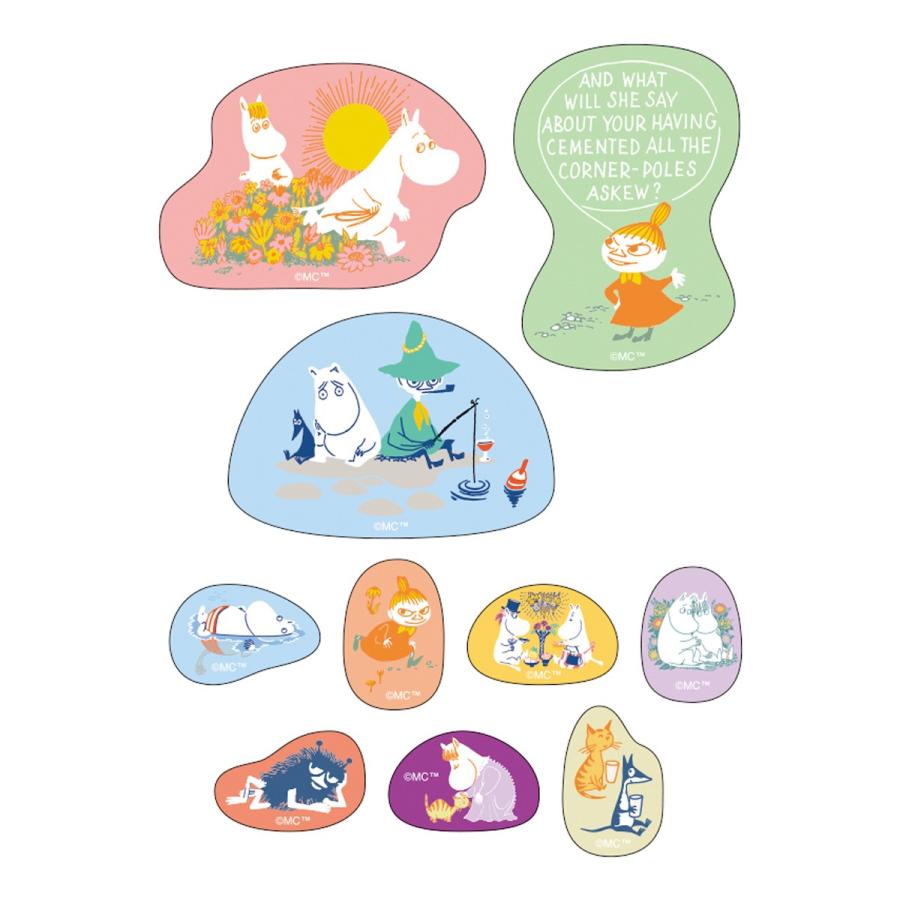 Moomin Washi Flake Stickers (40 pcs) - Blooming Flowers