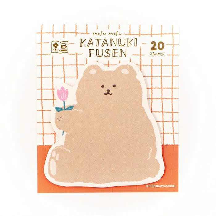 Furukawa Shiko Die-Cut Sticky Notes – Fluffy Bear