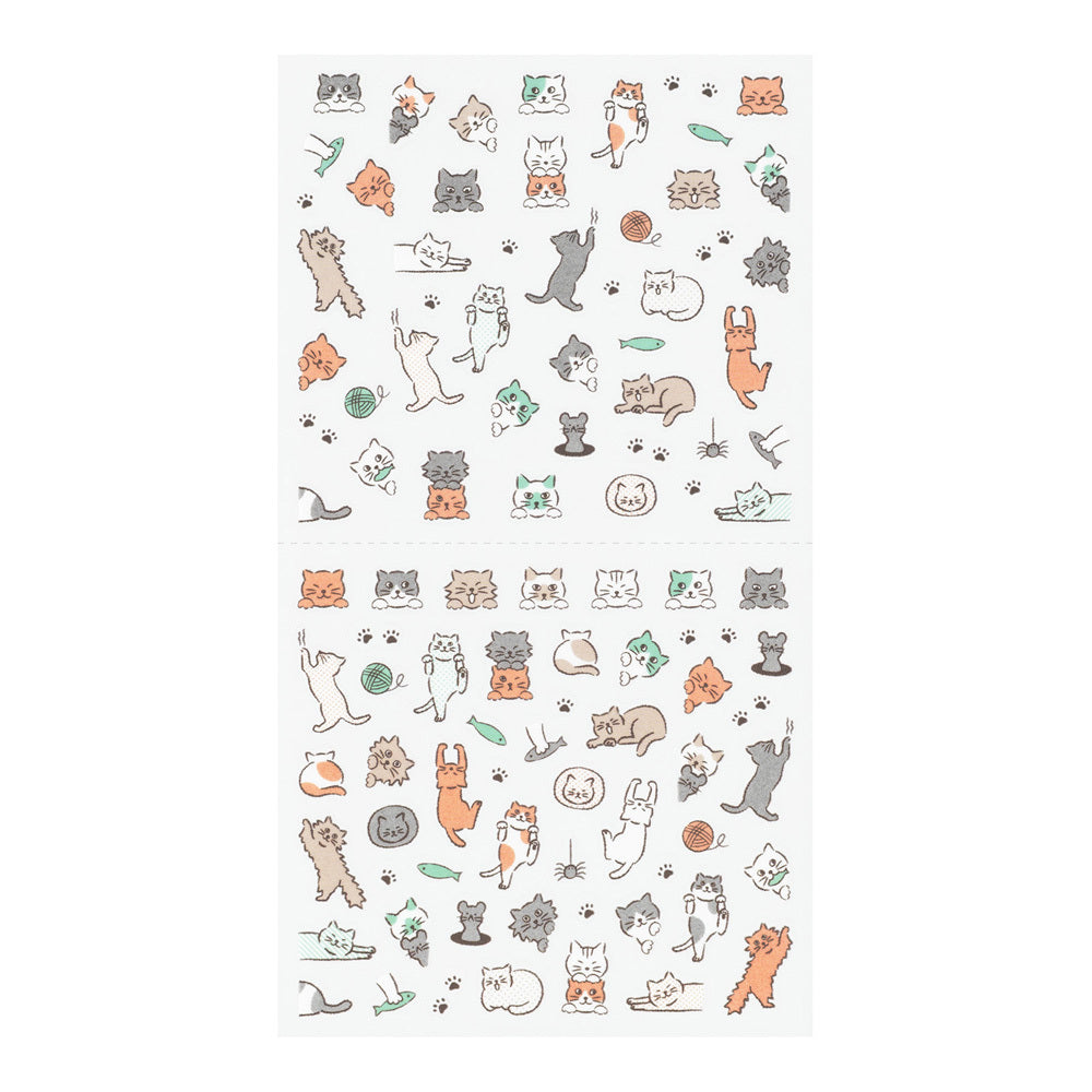 MIDORI Removable Stickers - Cats on the Lines
