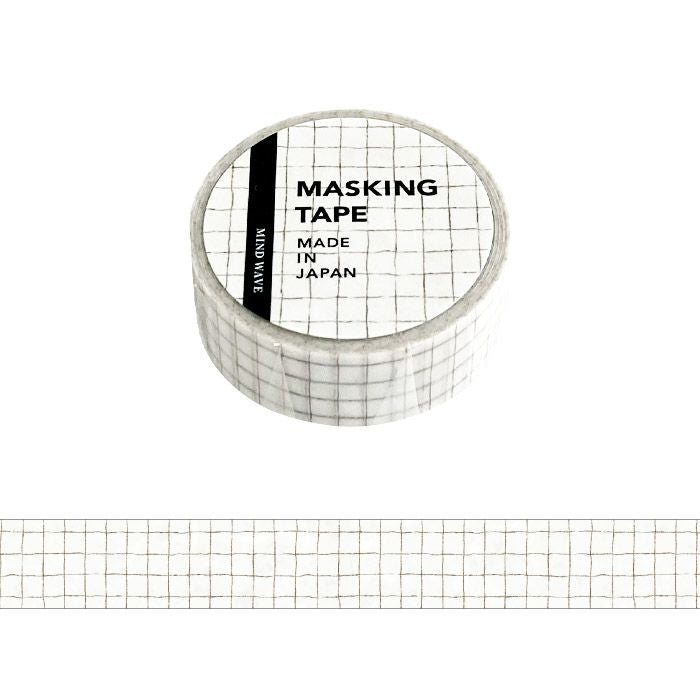 Mind Wave Washi Tape - Hand-drawn Check 12 (1.5 cm x 5 m)