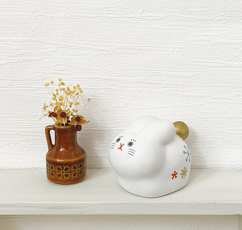 DECOLE Moon-Tail Rabbit Ceramic Ornament
