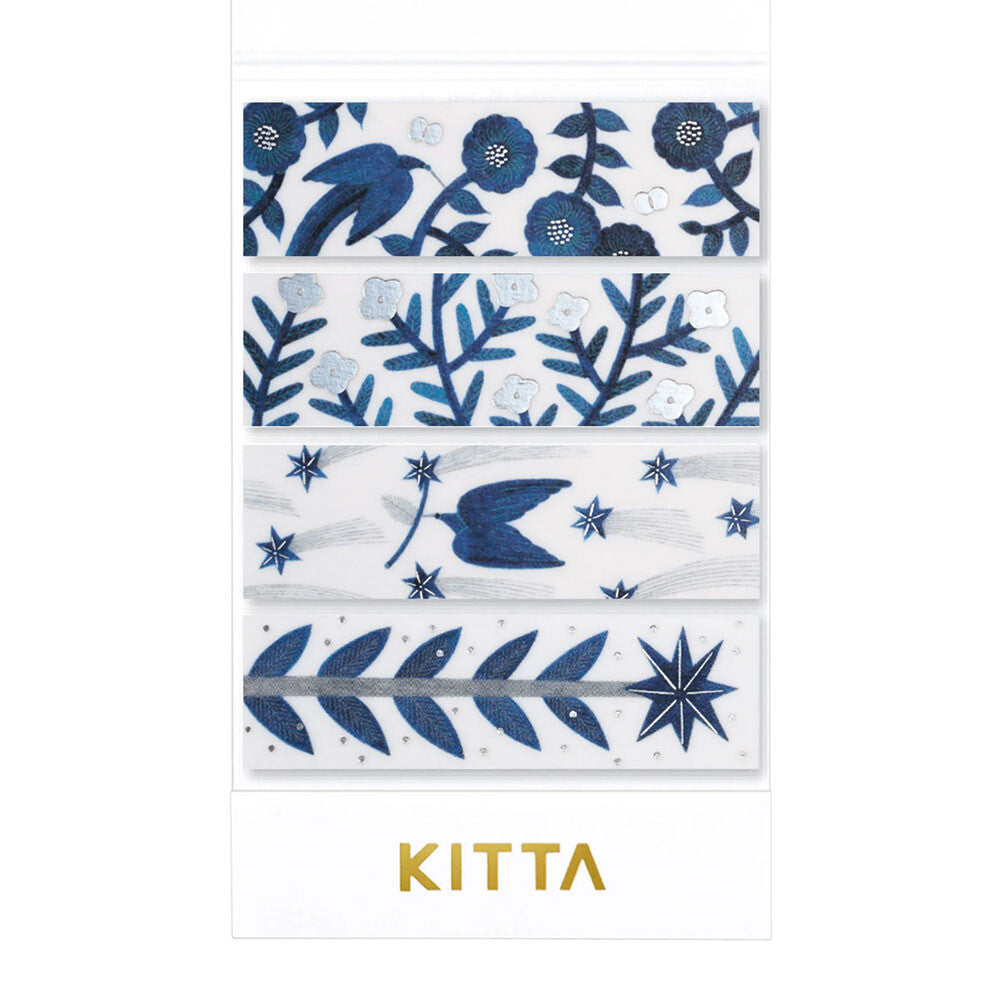 King Jim KITTA Basic Pre-cut Washi Tape - Shine (Silver Foil)