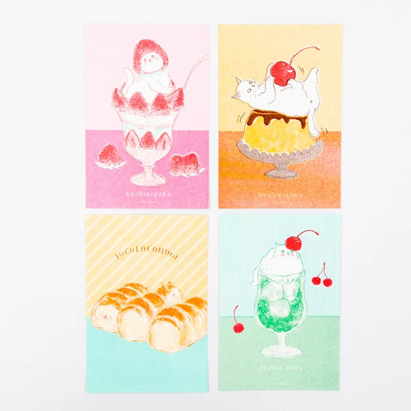 Furukawa Shiko x Tocorocomugi Risograph Postcard - Bread