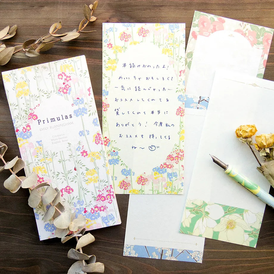Cozyca x Emily Burningham Small Letter Pad - Primulas