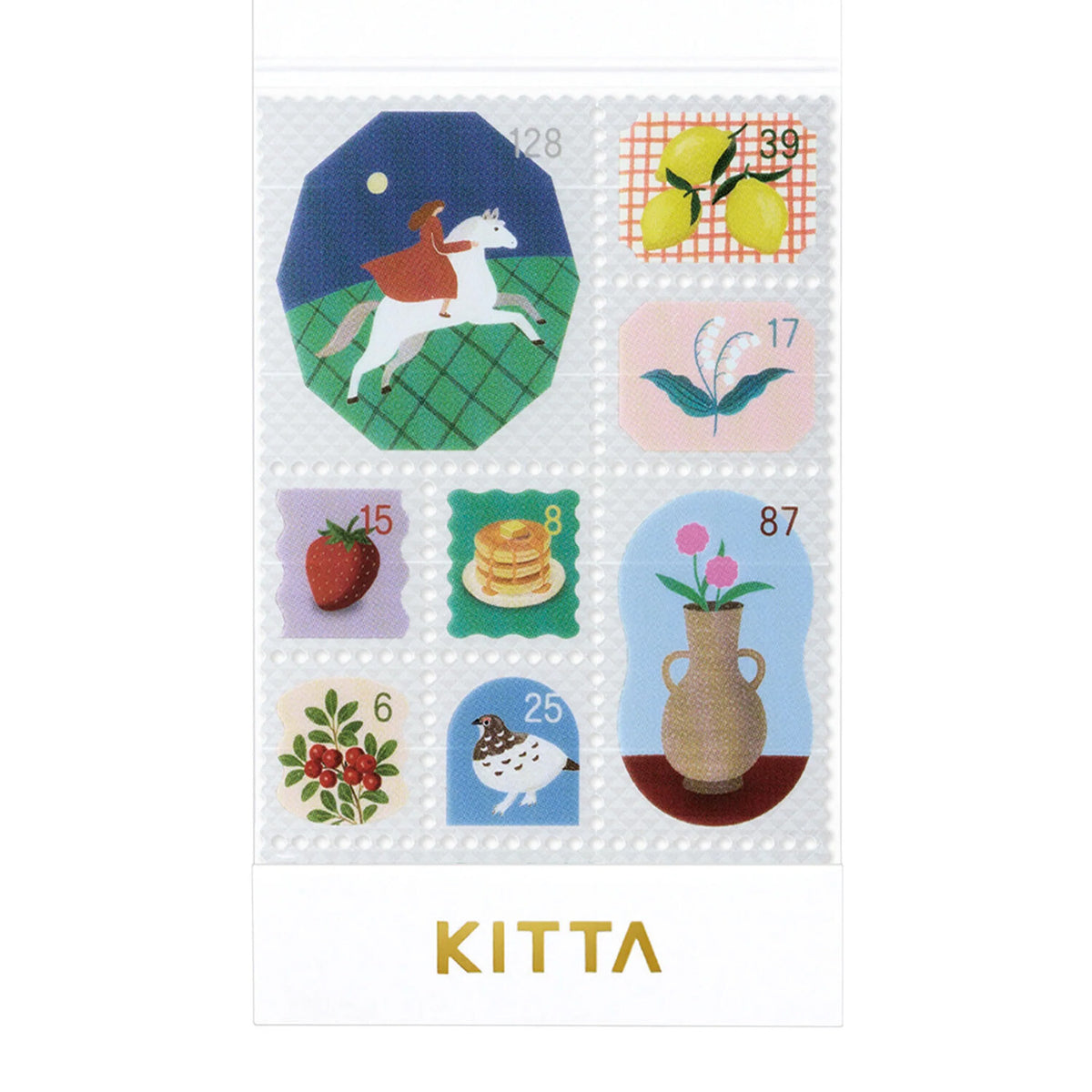 King Jim KITTA Clear Perforated PET Postage Stamp Stickers – Memory