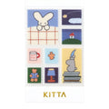 King Jim KITTA Clear Perforated PET Postage Stamp Stickers – Bedtime