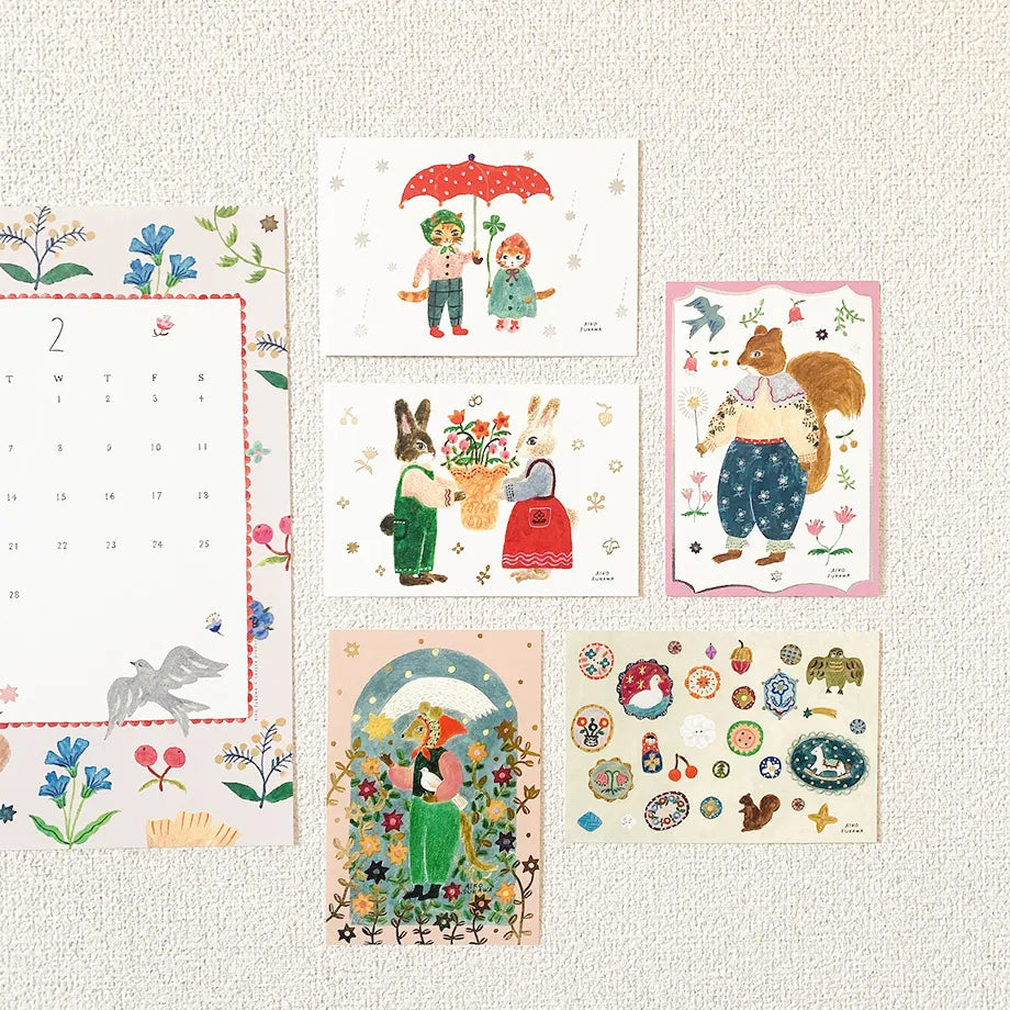 Cozyca x Aiko Fukawa Foil-Stamped Postcards (5 Designs)