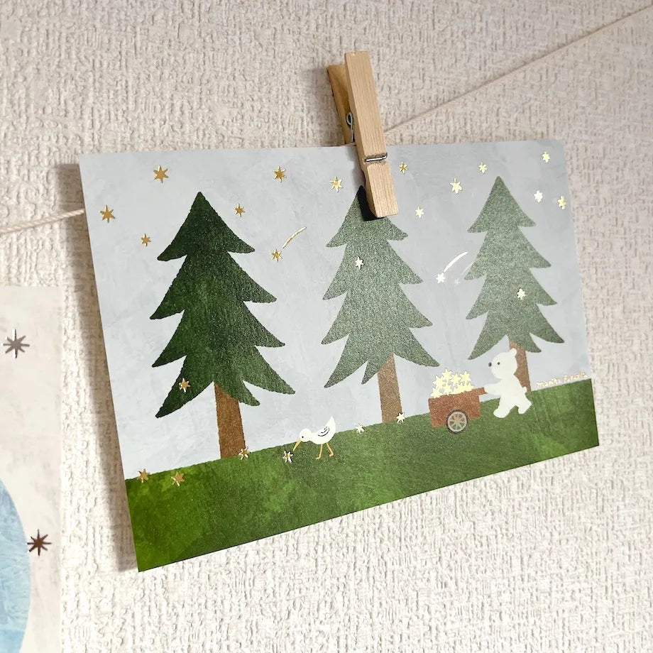 Cozyca x Mariko Fukuoka Foil-Stamped Postcards (5 Designs)
