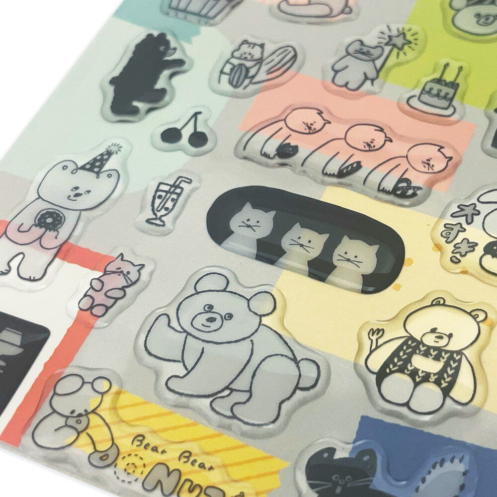 Creators Circus x Nico-Recipe Puffy Clear Dome Sticker Sheet – Food Series