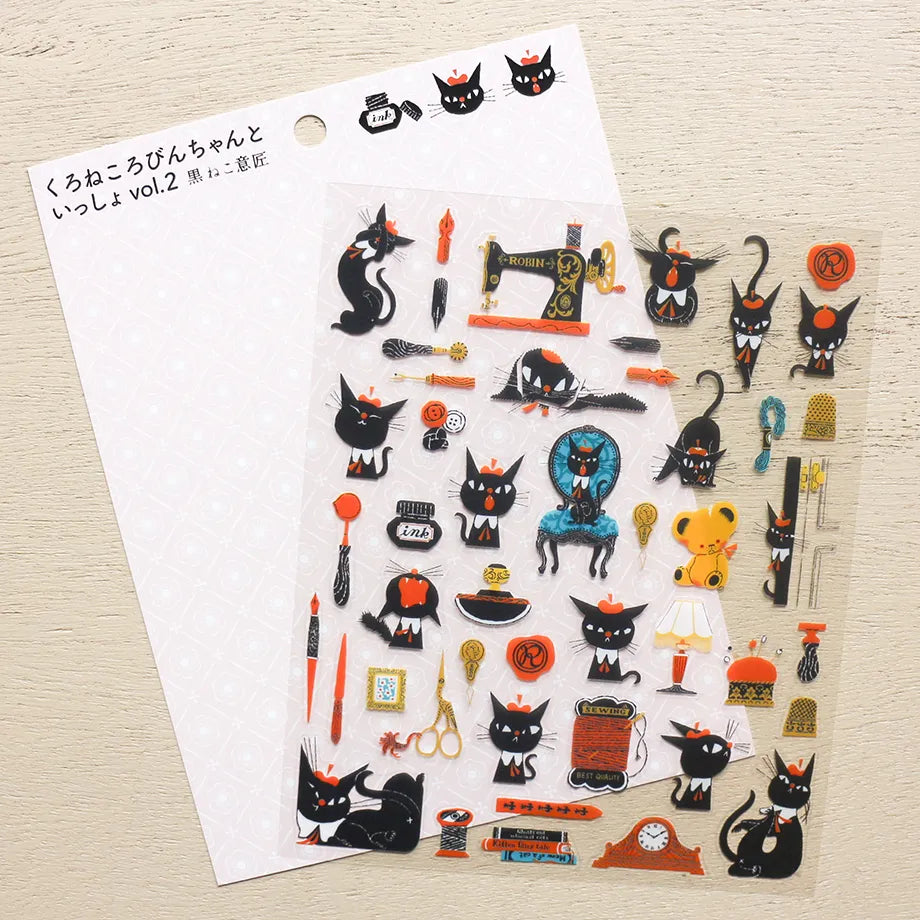 Cozyca x Kuroneko Isho Sticker Sheet - Robin-chan Together Vol. 2