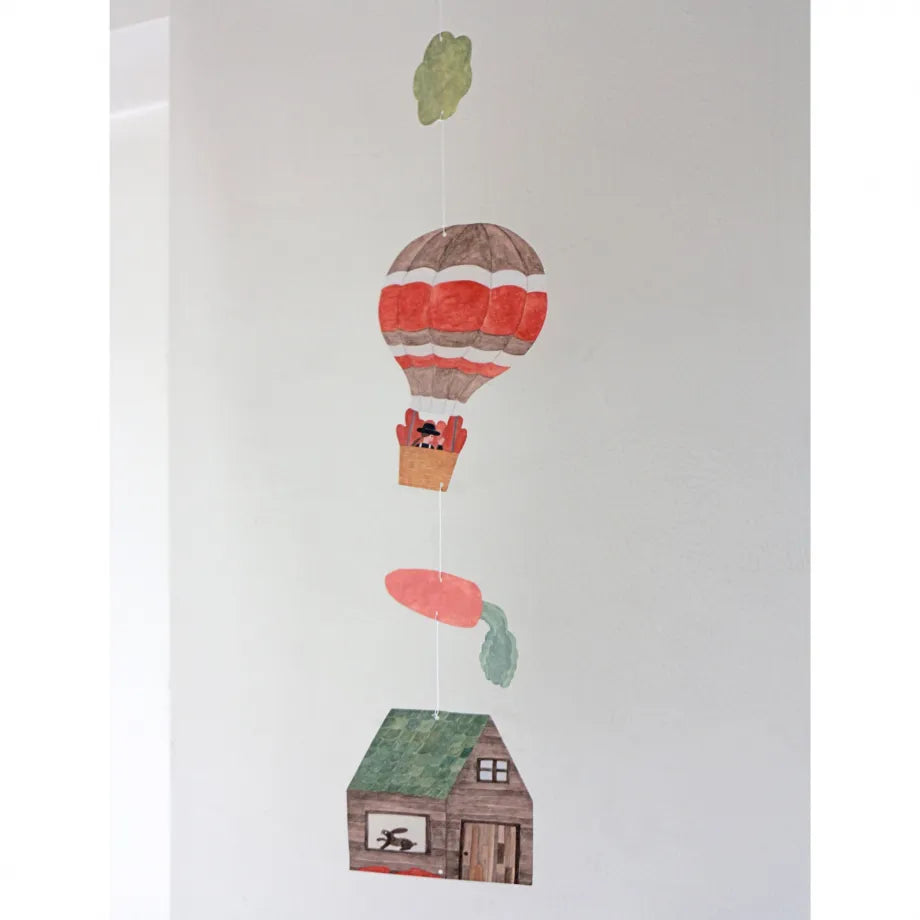 Cozyca x Necktie Mobile Card - Hot Air Balloon & Carrot