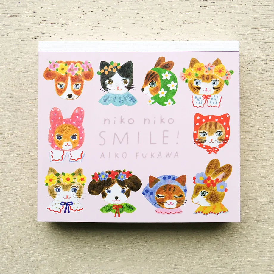 Cozyca x Aiko Fukawa Block Memo - Niko Niko Smile!