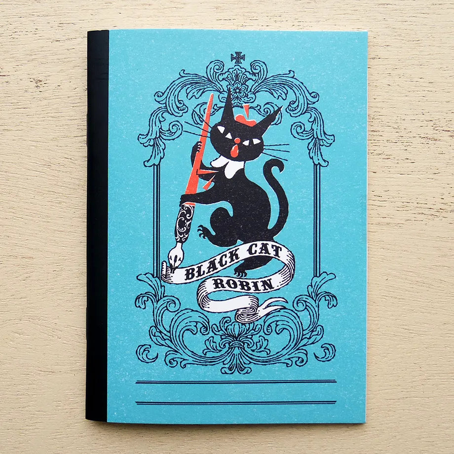 Cozyca x Kuroneko Isho Notebook (A6, Blank Pages) - KURONEKO NOTEBOOK