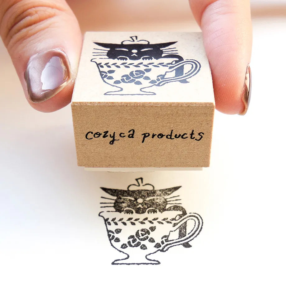 Cozyca x Kuroneko Isho Wooden Rubber Stamps (4 Designs)