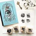 Cozyca x Kuroneko Isho Wooden Rubber Stamps (4 Designs)