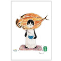Tocorocomugi Postcard - Dried Horse Mackerel (Aji)