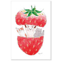 Tocorocomugi Postcard - Strawberry Basket