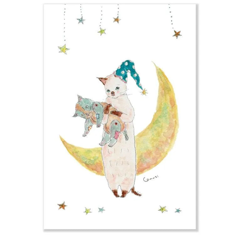 Tocorocomugi Postcard - Starry Moon