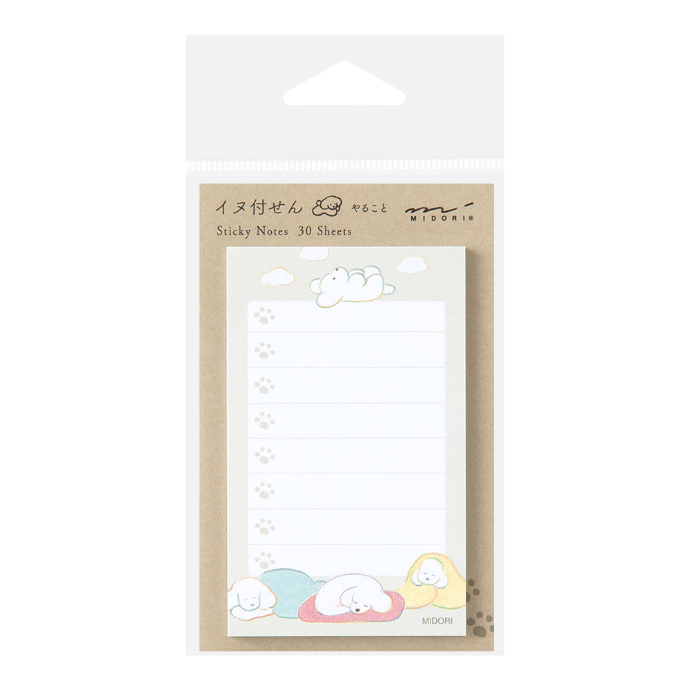 MIDORI To Do List Sticky Notes (30 Sheets) - Dog Gray