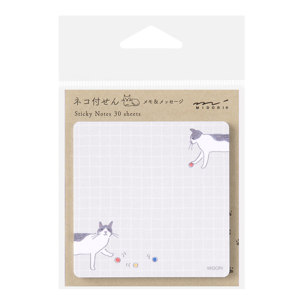 MIDORI Sticky Notes (30 Sheets) - Ball and Cat